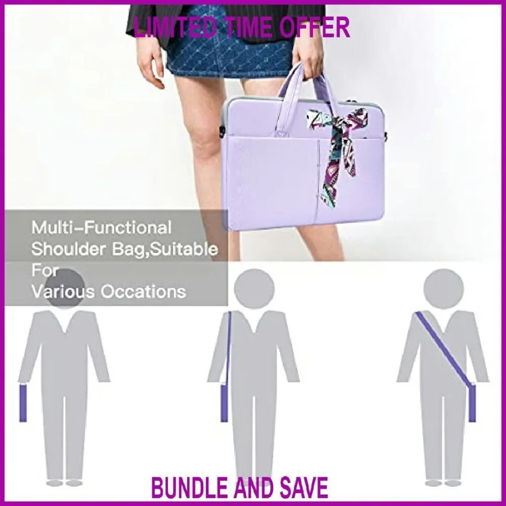 17.3 Inch Laptop Shoulder Sleeve Bag Waterproof Briefcase Multi-Pocket